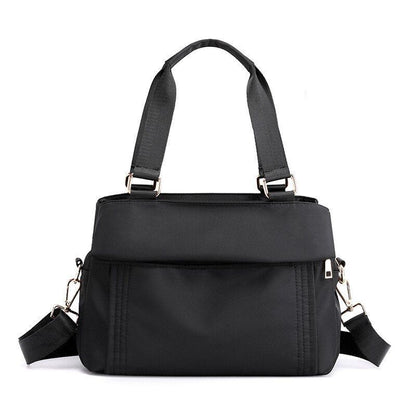 Bag Nylon Travel Bag Handbag Totes Shoulder Purse Business Bag Black 30*12*23 CM