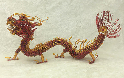 20" Dragon Hand Creative Arts And Crafts Aluminum Wire Dragon Model Ornaments