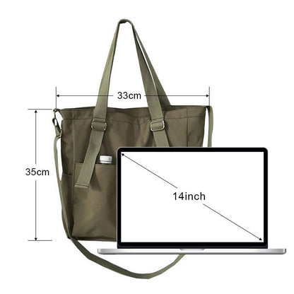 Waterproof Bag Large Canvas Messenger Student One-shoulder Bag Pouch Crossbody