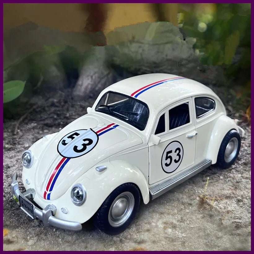1:18 Beetle Alloy Classic Car Model Toy Car Simulation Hobby Car Sound Light