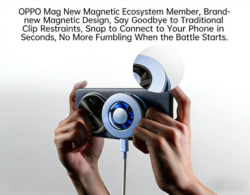 OPPO 27W Mag Cooler for Find 8 Ultra/K13 Turbo –MagSafe, Lightweight Cooling Fan