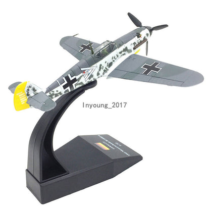 1/72 1942 WWII Bf-109 Fighter Aircraft Plane Diecast Model Collection for Men