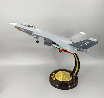 1:24 59CM J-35 Carrier-based Fighter Jet Plane Diecast Military Aircraft Model