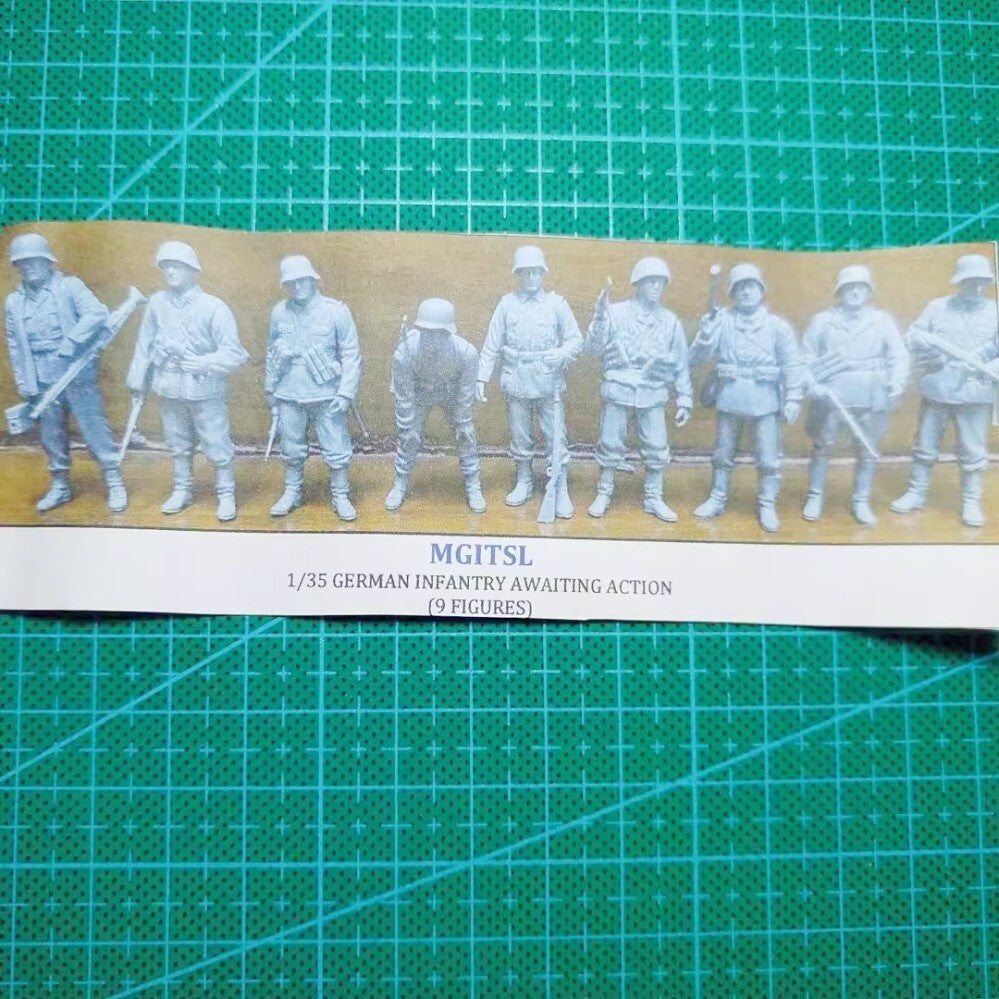 1/35 resin figure model Kit 9 German soldiers Unassembled Unpainted