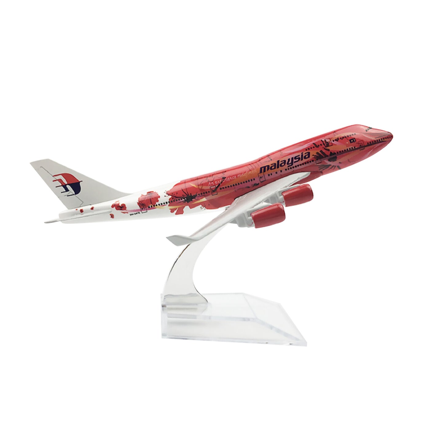 1/400 Aircraft Malaysia B747 Alloy Plane Model Plane Souvenir Static Display