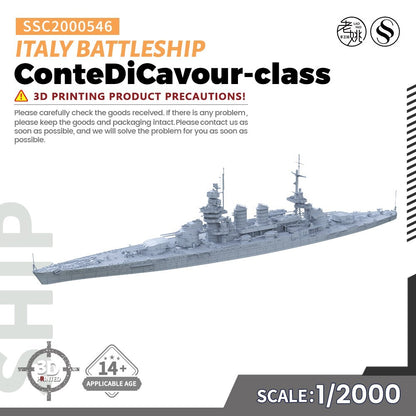 SSC2000546 1/2000 Military Model Kit Italy ConteDiCavour-class Battleship