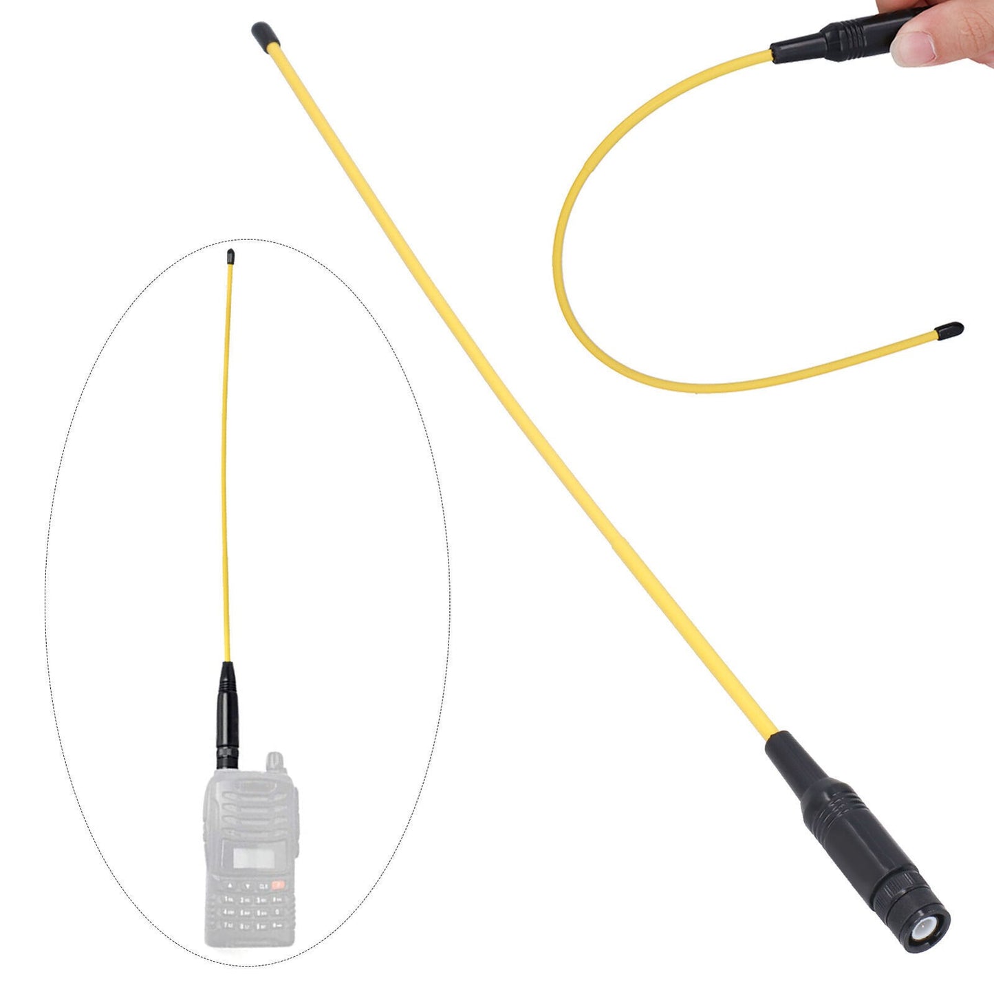 39CM DH‑771 UV Walkie‑Talkie Antenna For IC‑V8 IC‑V82 IC-V85 Replacement Part as
