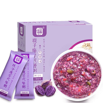 Grape Purple Potato Amorphophallus Congee Meal Breakfast 300g (30gx10 Sachets)