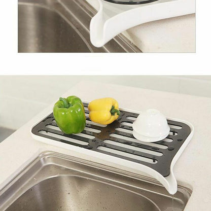Kitchen Dish Drainer Drain Rack Plastic Dryer Tray Large Sink Drying Worktop PP