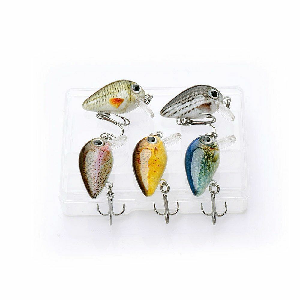 5Pcs/Lot 1.8g 3cm Mini Wobblers/Crankbait Fishing Lures Set Artificial Hard Bait