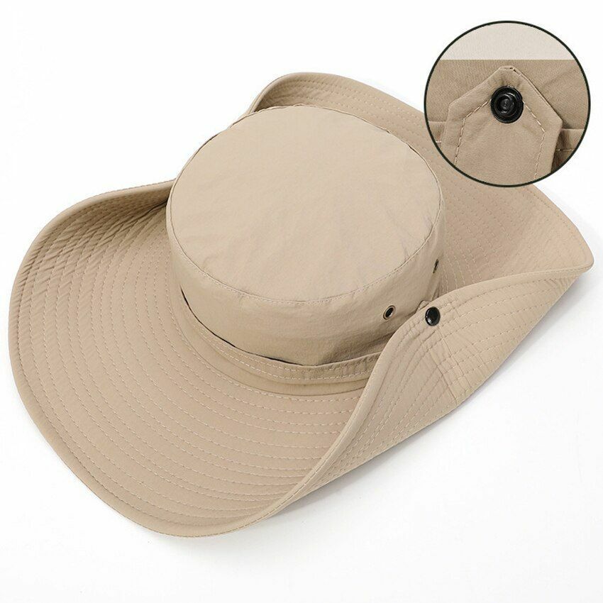 Bucket Hat Cowboy Summer Fishing Hiking Beach Waterproof Sun-proof Anti-UV Cap