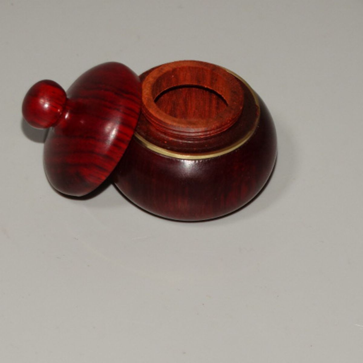 Red Sandalwood Snuff Bottle Chinese Tibetan Style Solid Wood Snuff Container