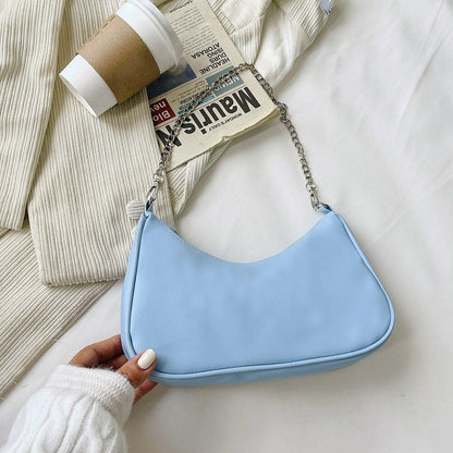 Women's Bag Solid Color Armpit Underarm Shoulder Bags Handbag Purse 270*160*60mm