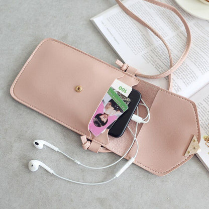 Handbag Women Bags Heart-shaped Transparent Simple Retro Mobile Phone Buckle Bag