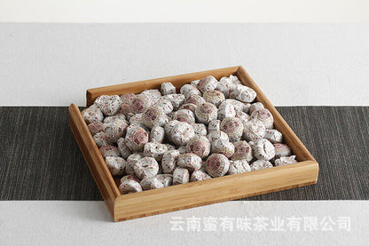 500g Yunnan Pu'er Tea 2020 Glutinous Rice Fragrance Ripe Tuo(White Cotton) Pu'er