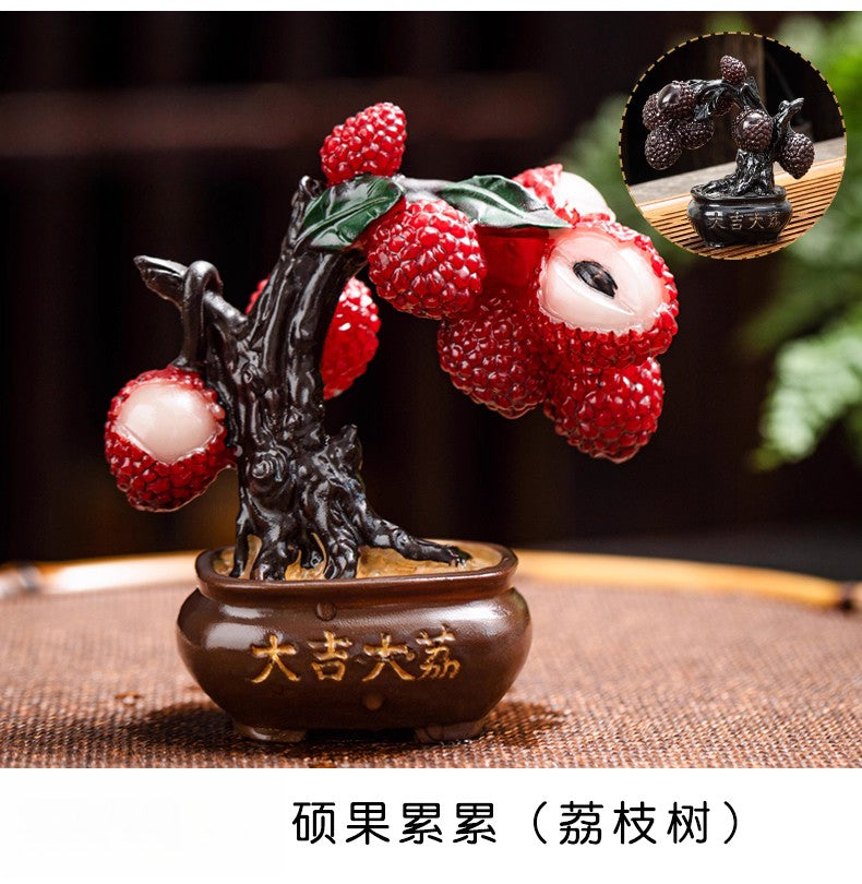 8.7cm Exquisite Litchi Tea Pet Tea Play Ornament Decorative Tea Set Tea Ceremony