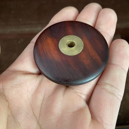 Antique Sandalwood Suona Air Disc Brass Core 5cm Wind Instrument Accessory