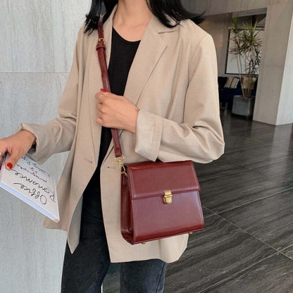 Women's Shoulder Bag Autumn Square Bag Ladies Crossbody Purses Texture Femme