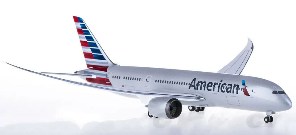 1:200 28CM Hogan American BOEING 787-8 Passenger Airplane ABS Plastic Model