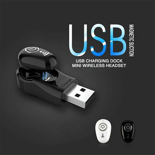 Mini Wireless invisible Bluetooth Single Headphones HIFi In-Ear Earbuds Earphone