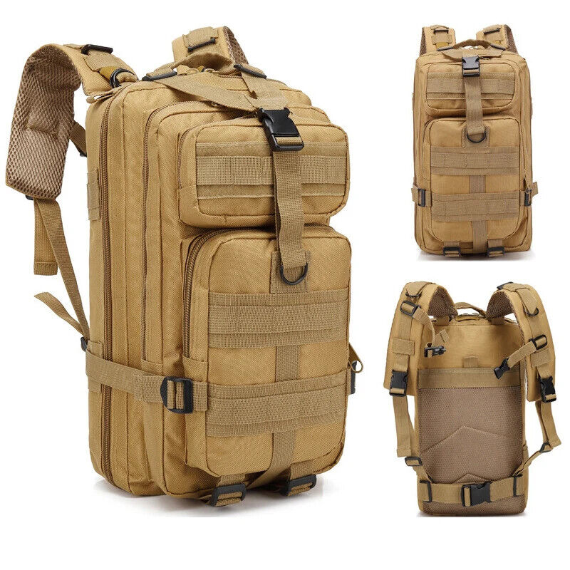 25L Tactical Pack Backpack Army Bag Outdoor Hiking Camping Hunting Rucksack