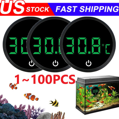 Aquarium Digital Thermometer LED Fish Tank Temperature Gauge Touch Screen Lot