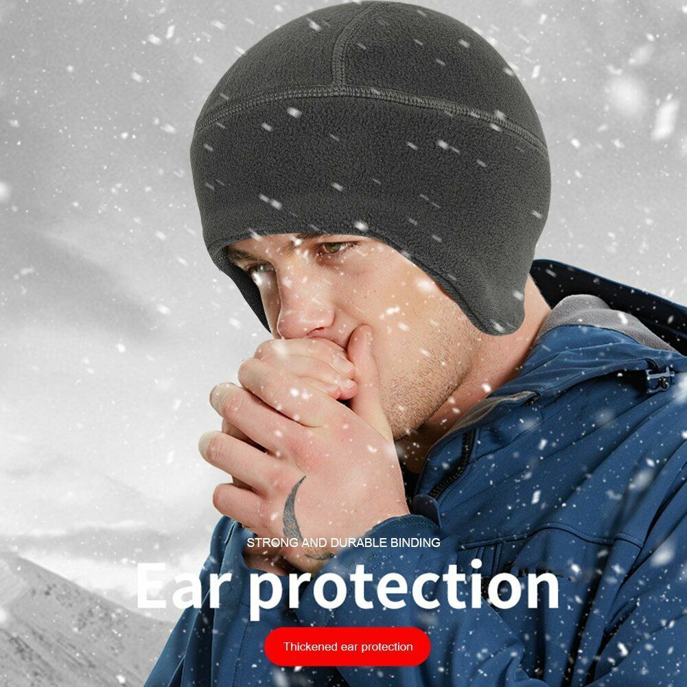 Outdoor Fleece Hat Winter Tactical Camping Beanies Cap Windproof Cycling Hunting
