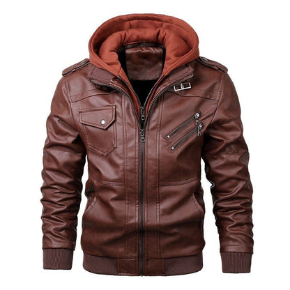 Men's Leather Jackets Autumn PU Jacket Biker Leather Coats Clothing