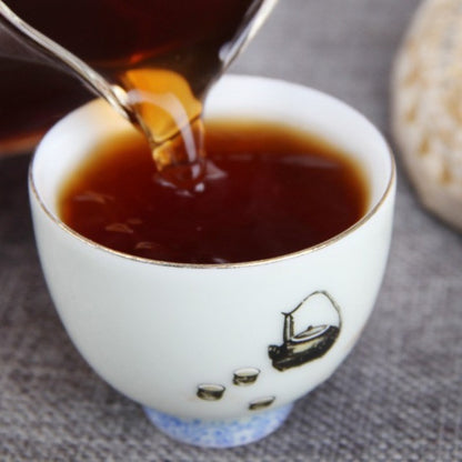 100g Yunnan Pu Erh Tea Qi Zi Cake Tea Jinya Ripe Tea Palace Pu'er Tea Cake