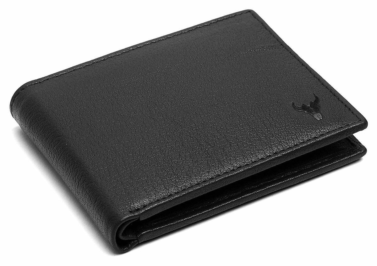 NEW BLACK BI-FOLD LEATHER MEN'S WALLET RFID PROTECTION GIFT ITEM