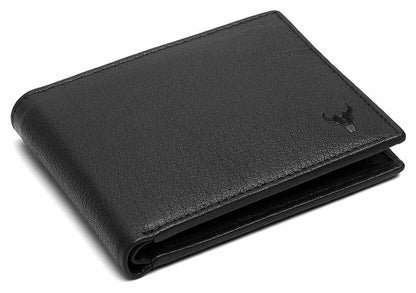 NEW BLACK BI-FOLD LEATHER MEN'S WALLET RFID PROTECTION GIFT ITEM