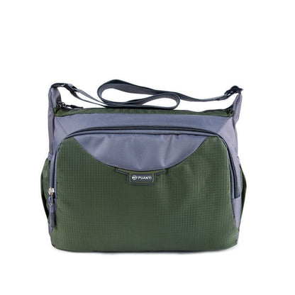 Crossbody Bag Shoulder Purse Nylon Multilayer Travel Handbag 32*11*24 CM Purple