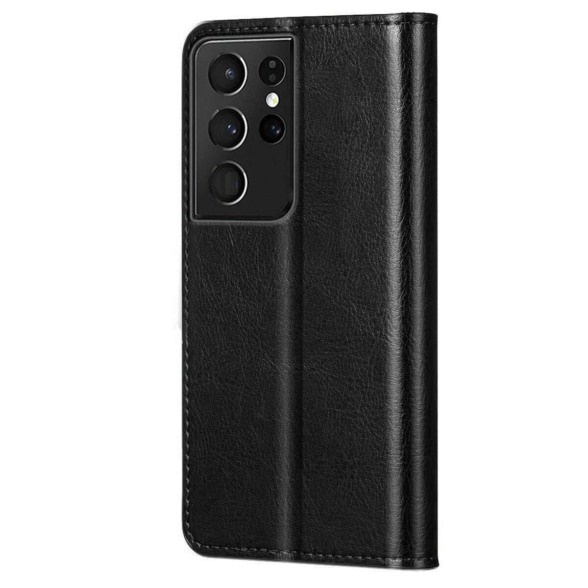 For Samsung Galaxy S21 Ultra+ Case Leather Tpu Wallet Flip Stand Cover Accessory