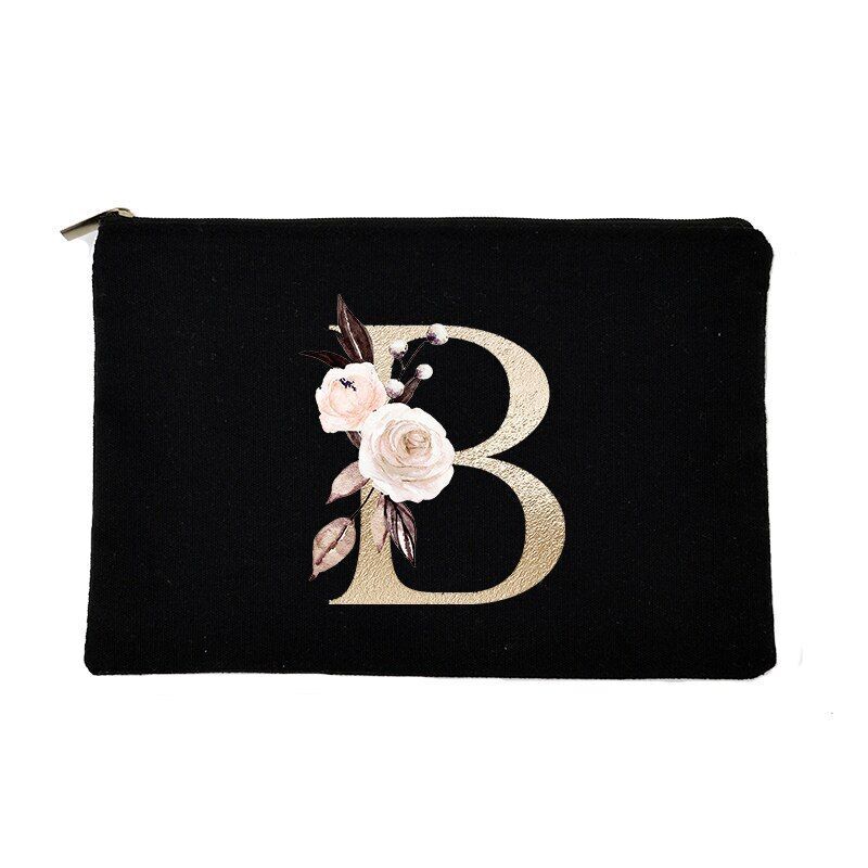 Makeup Bag Letter Print Traveling Case Organizer Storage Pouch Purse 14*22*14 CM