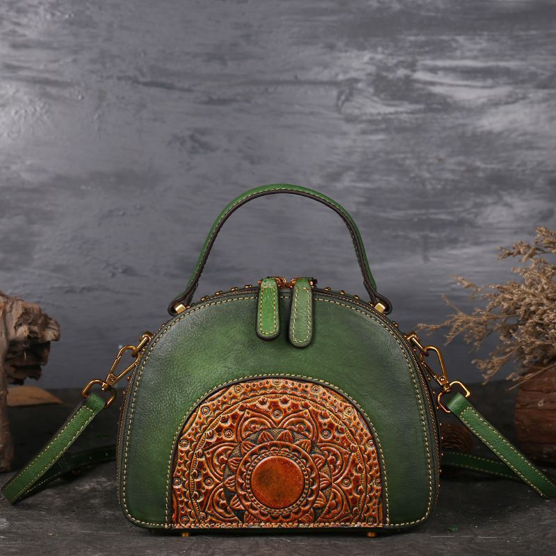 Handbag Genuine Leather Shoulder Bag First Layer Cowhide Diagonal Bags Polyester