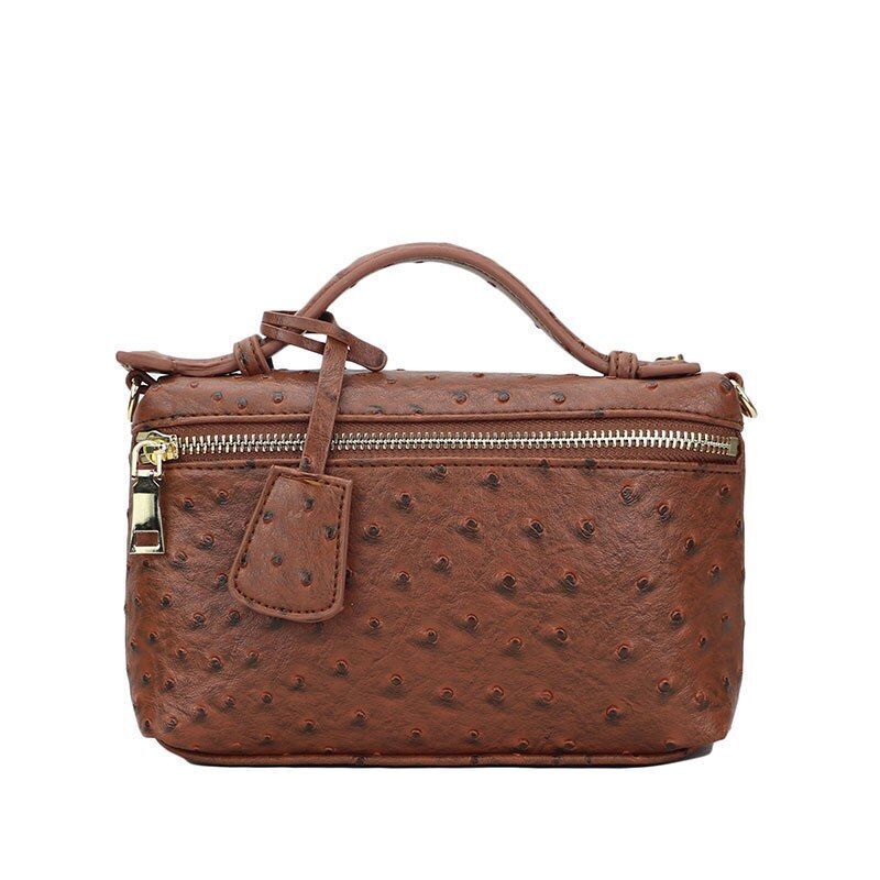 Handbag Ostrich Pattern Leather Bag Women Clutch Party Purse Ostrich Bag Chain
