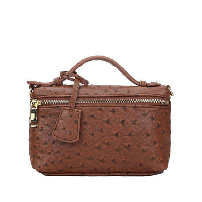 Handbag Ostrich Pattern Leather Bag Women Clutch Party Purse Ostrich Bag Chain