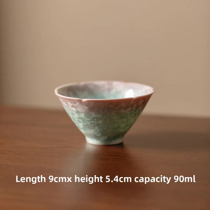 90ml Ceramic Crystal Glaze Handmade Tea Bowl Tea-tasting Personal Cup Master Cup