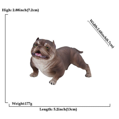 Hand Painting Realistic Animal Action Figures Playset Bully Pitbull Figurines