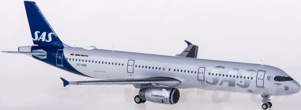 1:400 JC Wings SAS AIRBUS A321 Passenger Airplane Diecast Aircraft Plane Model