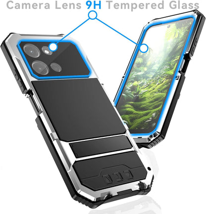for Motorola Moto G 2025 Case 6.7'' Metal Heavy Duty Phone Case Para Built-In Sc