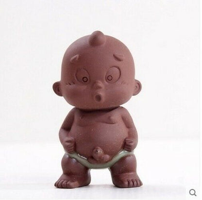 Tea Pets Purple Clay Decoration Crafts Monk Baby Boy Spray Pee Tea Accessories