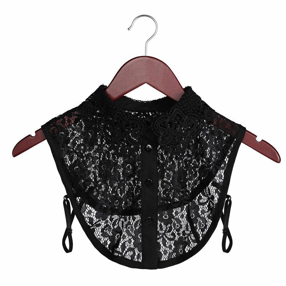 Shirt Collar Women Cotton Lace Fake Blouse Vintage Lapel Clothes Accessories Top