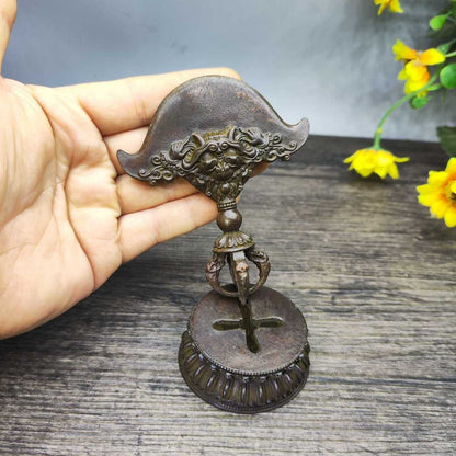 Brass Tibetan Style Nepalese Craft Copper 3-Inch Vajra Axe Ritual Tool Decor