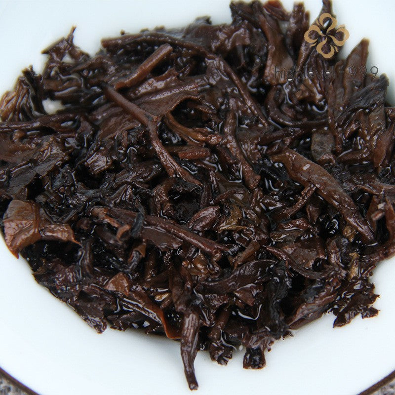 50g Ripe Pu'er Tea Mini Brick Dry Stored Yunnan Yiwu Old Tree Golden Tea