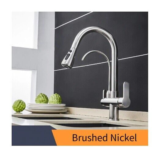 Kitchen Faucets Water Filter Taps Dual Handle Deck Mounted Three Ways Sink Mixer