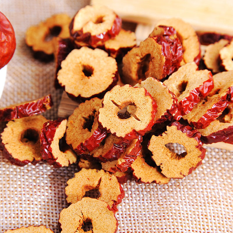 Chinese Food Dried Seedless Red Date Ziziphus Jujube Slices Herbal Tonics Tea