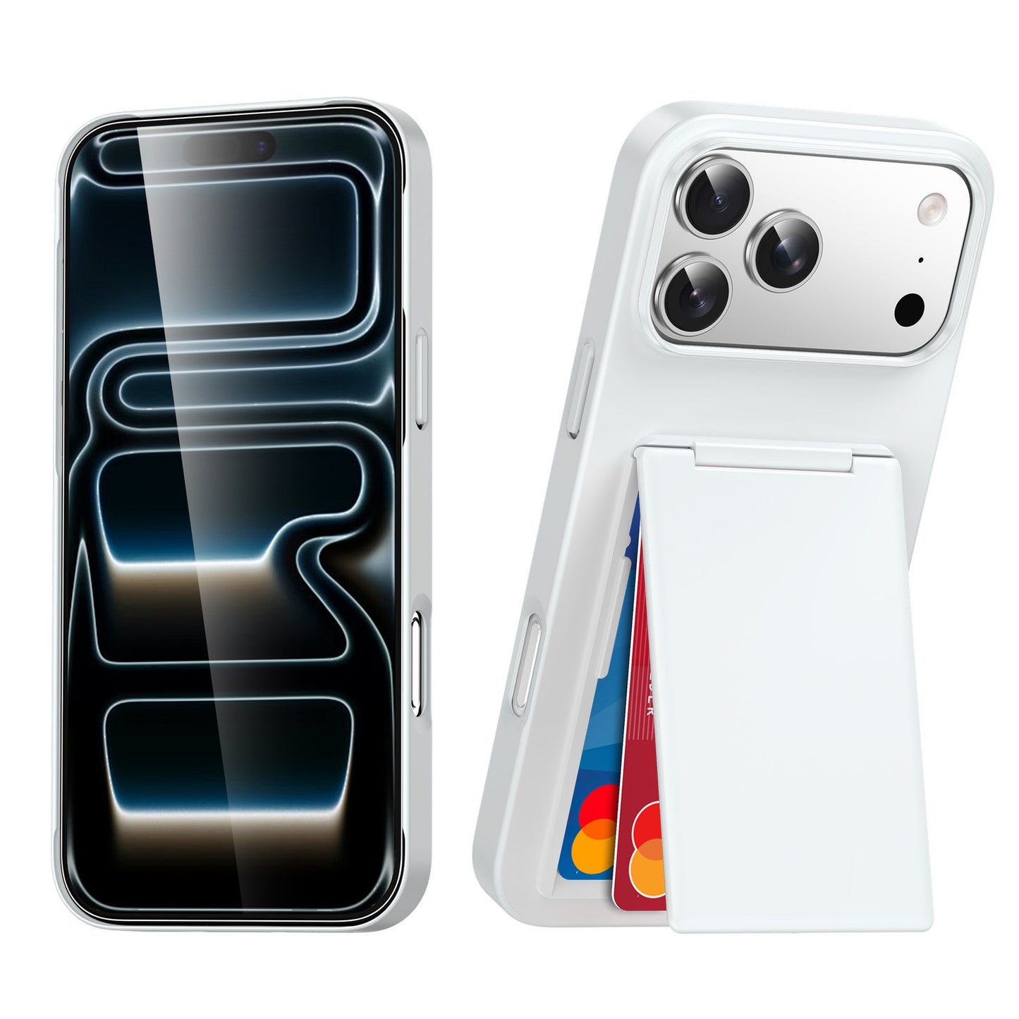 iPhone17 mobile phone case card bag skin frosted 16ProMax anti-fall cover