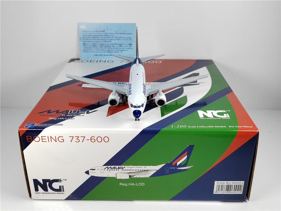 1:200 NG Model Hungarian Airlines B737-600 Airplane Diecast Aircraft Model