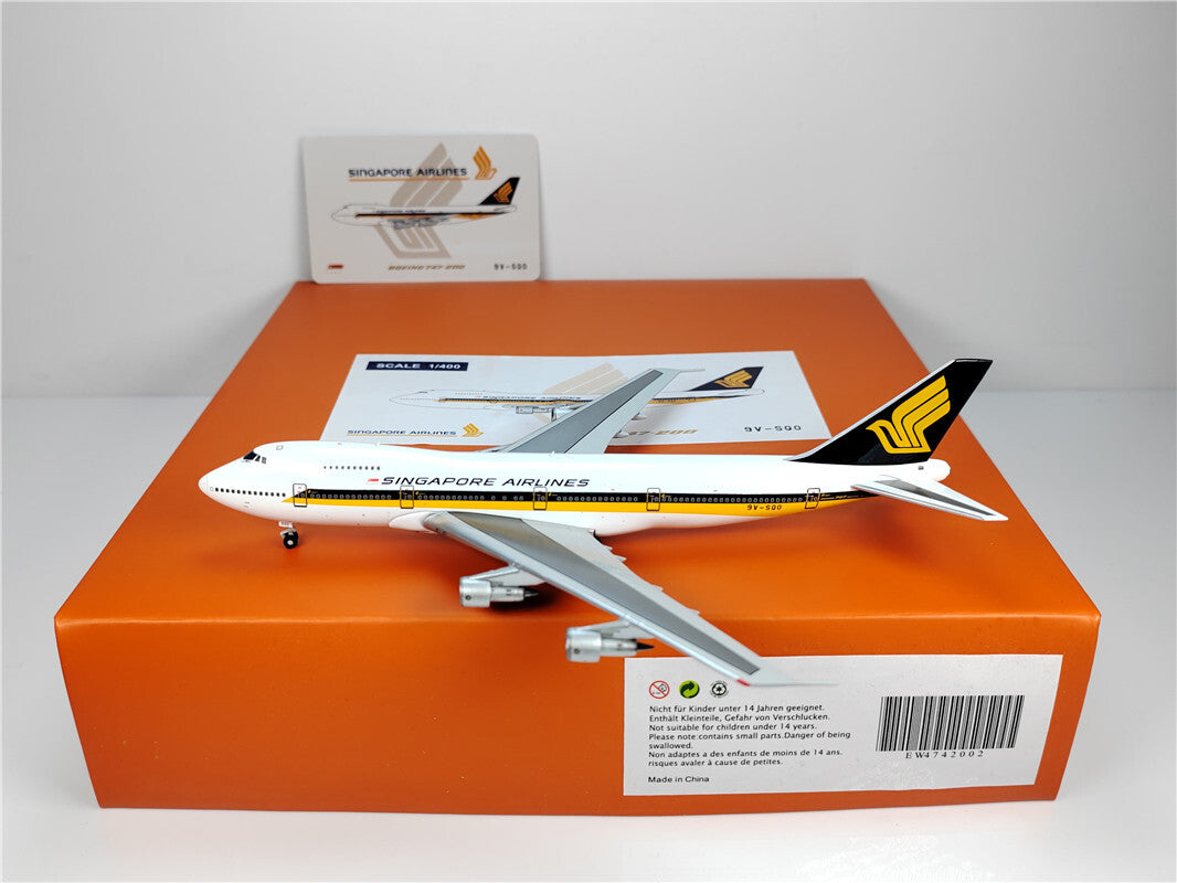1:400 JC Wings SINGAPORE AIRLINES BOEING B747-200 Airplane Diecast Model
